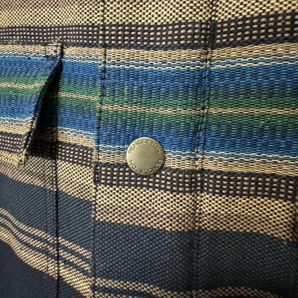 Pendleton Blue Striped Shirt Jacket - image 4